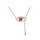 Simple And Creative Plated Rose Gold Eye Tassel 316l Stainless Steel Necklace Rose Gold - One Size