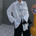 Long Sleeve Frog-buttoned Shirt