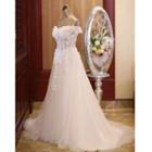 Off-shoulder Tie-up Embellished Evening Gown