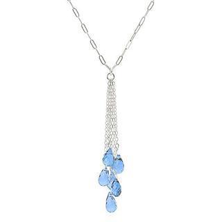 Silver, Blue Topaz Necklace 