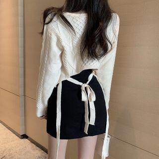 Tie Back Crop Sweater
