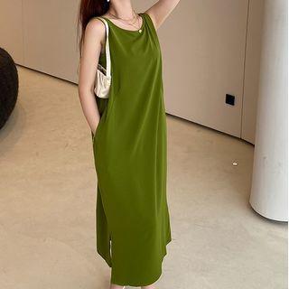 Midi Tank Dress Green - One Size