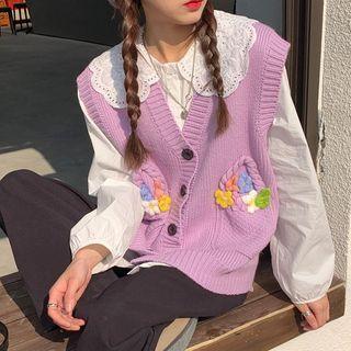 Floral Sweater Vest / Shirt