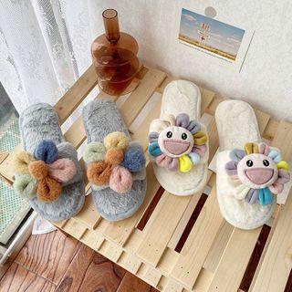 Floral Fluffy Slippers