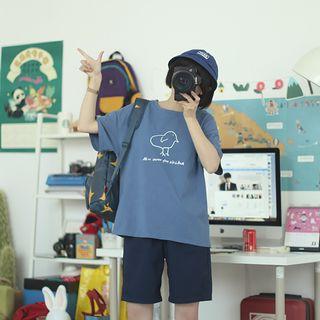 Short-sleeve Chick Print T-shirt