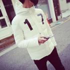 Applique Hooded Padded Jacket