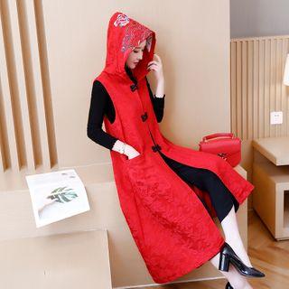Hood Sleeveless Trench Coat
