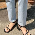 T-strap Low-heel Sandals