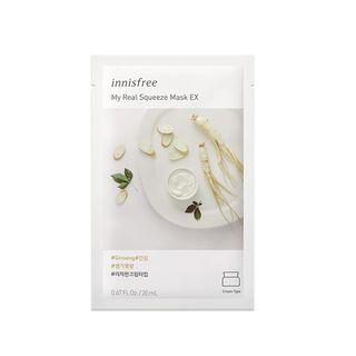 Innisfree - My Real Squeeze Mask Ex - 14 Types Ginseng