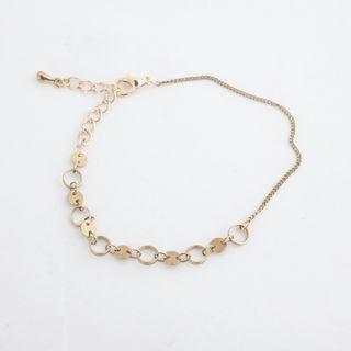 Hoop Linked Chain Bracelet Gold - One Size