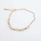 Hoop Linked Chain Bracelet Gold - One Size