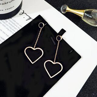 Heart Dangle Earring As Shown In Figure - One Size