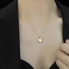 Alloy Bead Pendant Necklace Light Gold - One Size
