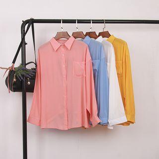 Open Back Knot-detail Shirt