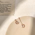 Asymmetric Rhinestone Moon-and-star Drop Earring 1 Pair - As Shown In Figure - One Size