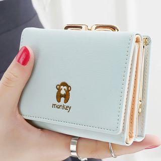 Embroidered Animal Faux Leather Wallet