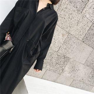 Waist-details Loose-fit Long Blouse