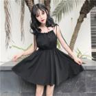Strappy A-line Mini Dress Black - One Size