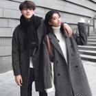 Couple Matching Double Breasted Houndstooth Coat