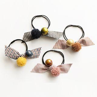 Bobble Plaid Bow Hair Tie