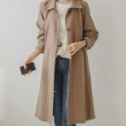 Single-breasted Linen-blend Coat