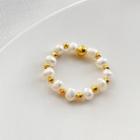 Freshwater Pearl Alloy Bracelet White & Gold - One Size