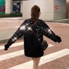 Loose-fit Glitter Star-print Pullover