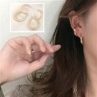 Irregular Double Circle Earrings Gold - One Size