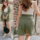 Plus Size Band-waist Summer Knit Shorts