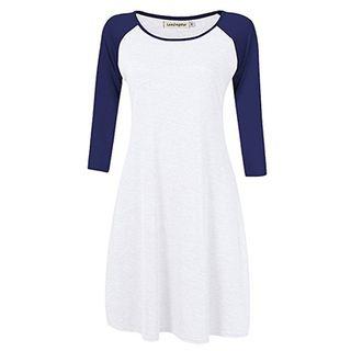 Raglan-sleeve A-line T-shirt Dress