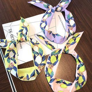 Peach Print Wired Headband