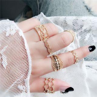 Rhinestone Perforated Ring (various Designs)