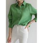 Plain Colored Linen Shirt