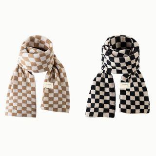 Checkerboard Fleece Scarf
