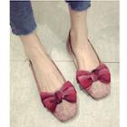 Bow Accent Lace Flats