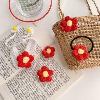 Flower Knit Hair Tie / Brooch / Bracelet