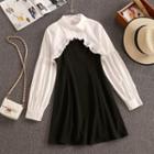 Set: Cropped Shirt + Mini Pinafore Dress