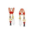 Fashion And Creative Plated Gold Enamel Prince Princess Earrings With Cubic Zirconia Golden - One Size