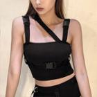Snap Buckle Cropped Camisole Top