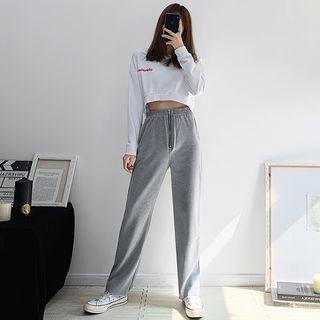 Zipper Wide-leg Pants