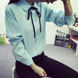 Long-sleeve Peter Pan Collar Blouse
