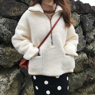 Long-sleeve Fleece Zip-up Top