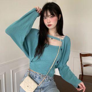 Knit Shrug + Camisole Top