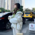 Loose-fit Hooded Down Coat