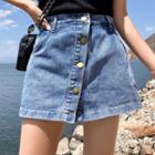 Denim Mini Skorts