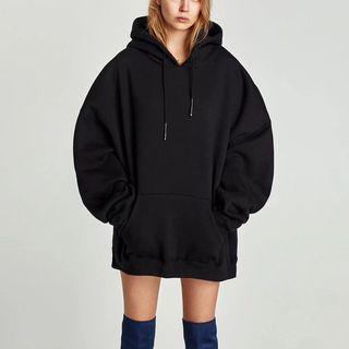 Oversized Loose-fit Hooded Sport Sweatshirt