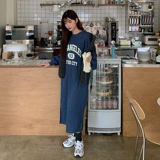 Letter Maxi Sweatshirt Dress