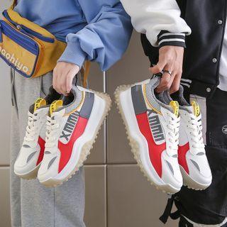Fleece-lined Color Block Sneakers