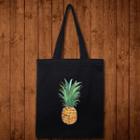 Pineapple Print Canvas Tote Bag
