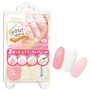 Lucky Trendy - Bw Nail Cocktail Layer Change (angel Cheeks) 1 Set